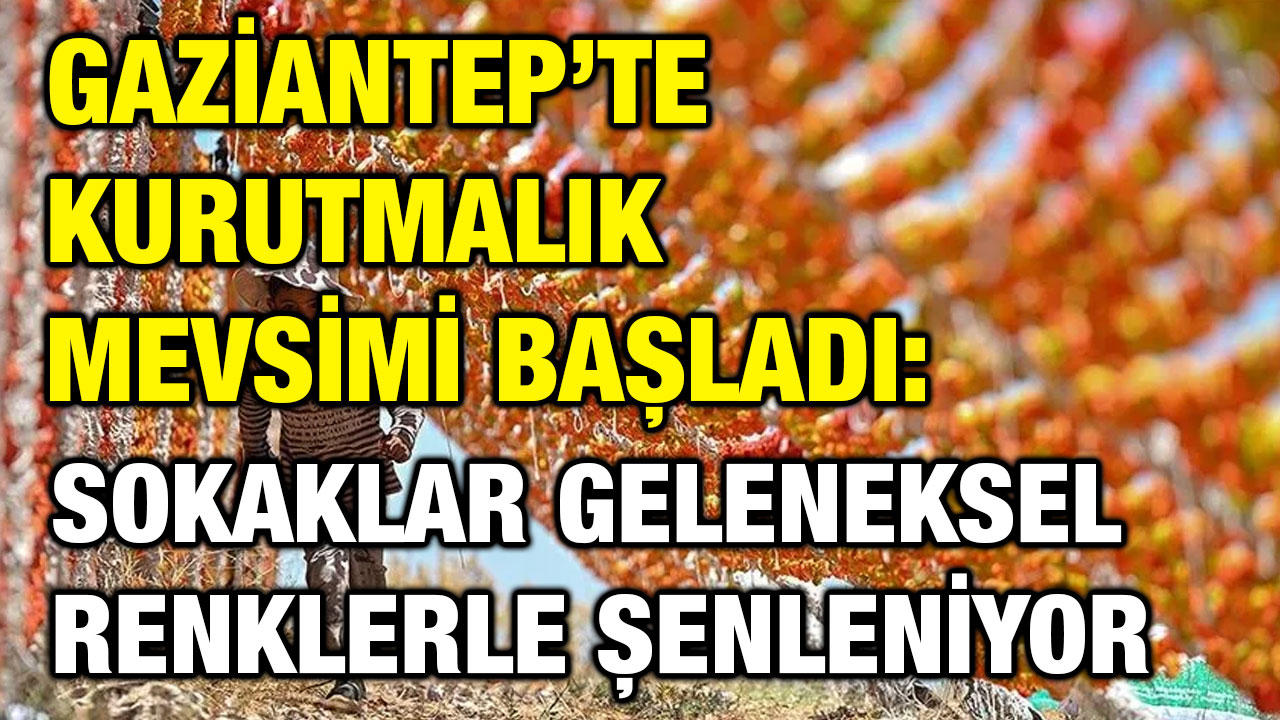 Gaziantep’te Kurutmalık Mevsimi Başladı: Sokaklar Geleneksel Renklerle Şenleniyor