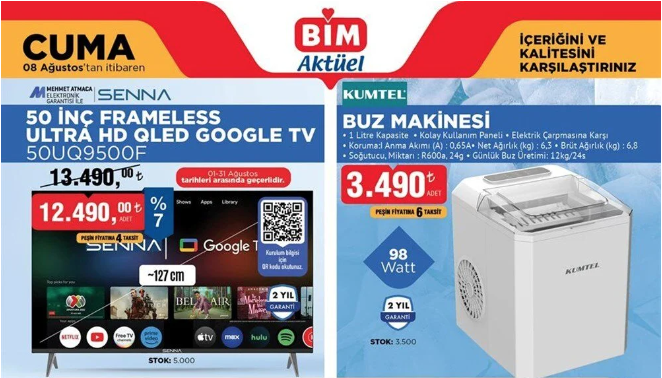 Gaziantep’te BİM Aktüel Fırsatları Başlıyor:  Buz Makinesi, Elektrikli Bisiklet ve Daha Fazlası Raflarda