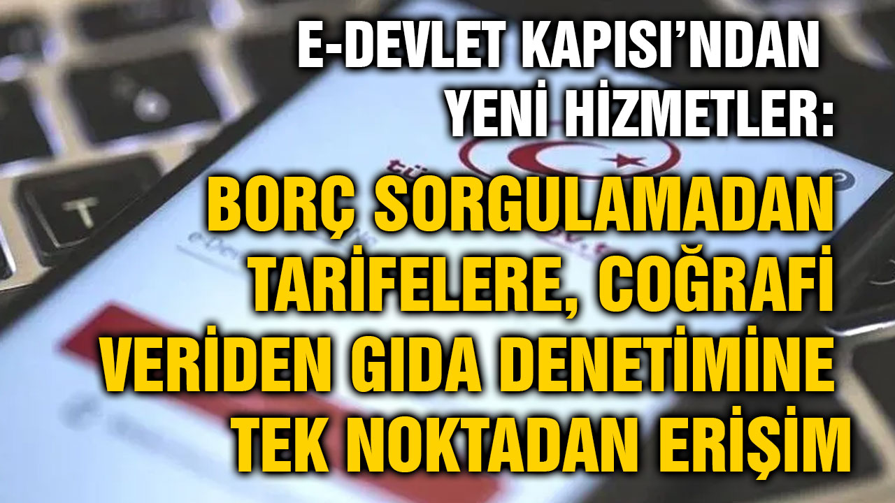 E-Devlet Kapısı’ndan Yeni Hizmetler: Borç Sorgulamadan Tarifelere, Coğrafi Veriden Gıda Denetimine Tek Noktadan Erişim