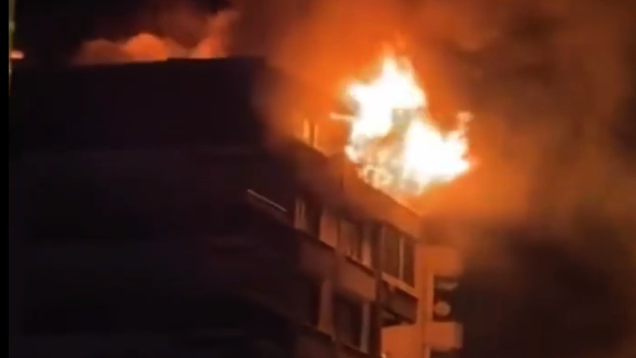Gaiantep'te Lüks Semte Apartmanda Yangın!