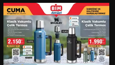 BİM 15 Ağustos 2025 Cuma Kataloğu Yayında: Ev Gereçlerinden Teknoloji Ürünlerine Büyük İndirim Fırsatları