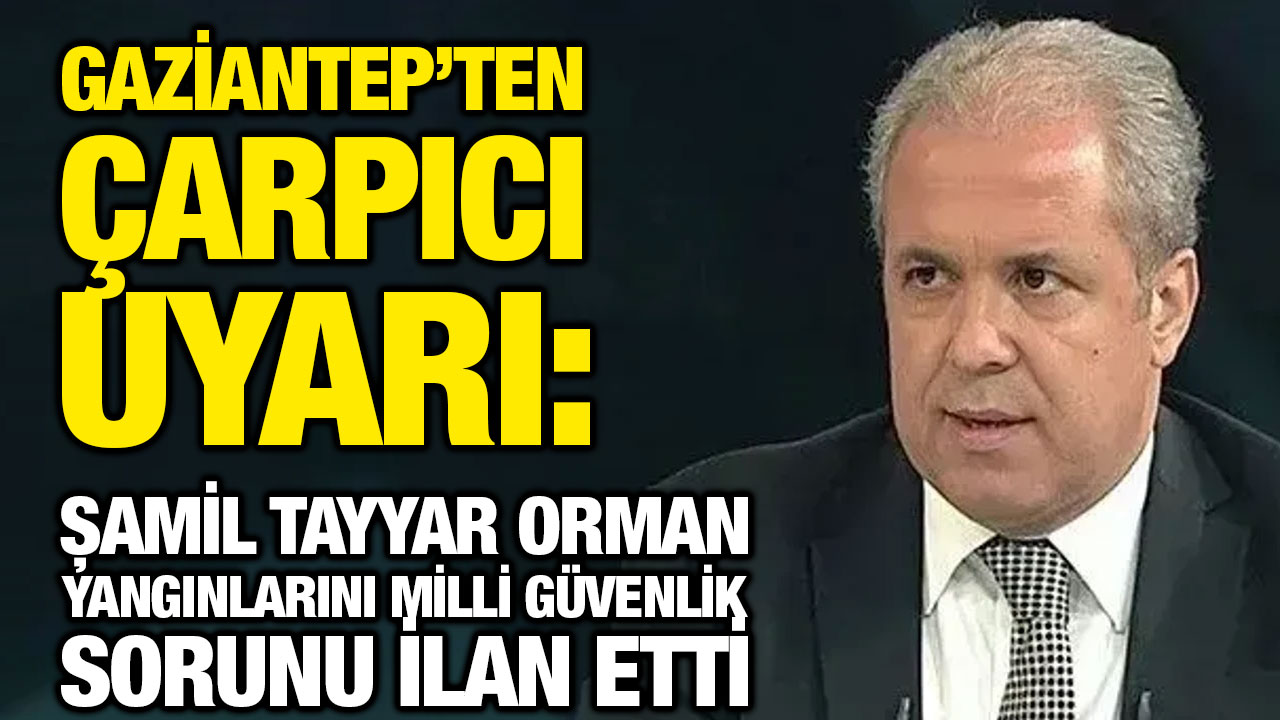 Gaziantep’ten Çarpıcı Uyarı: Şamil Tayyar Orman Yangınlarını Milli Güvenlik Sorunu İlan Etti