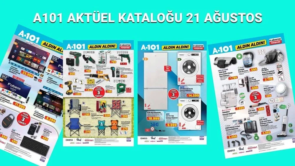Gaziantep’te A101 21 Ağustos Aktüel Ürünler: Notebook, Süpürge, Kamp Malzemeleri ve Beyaz Eşya