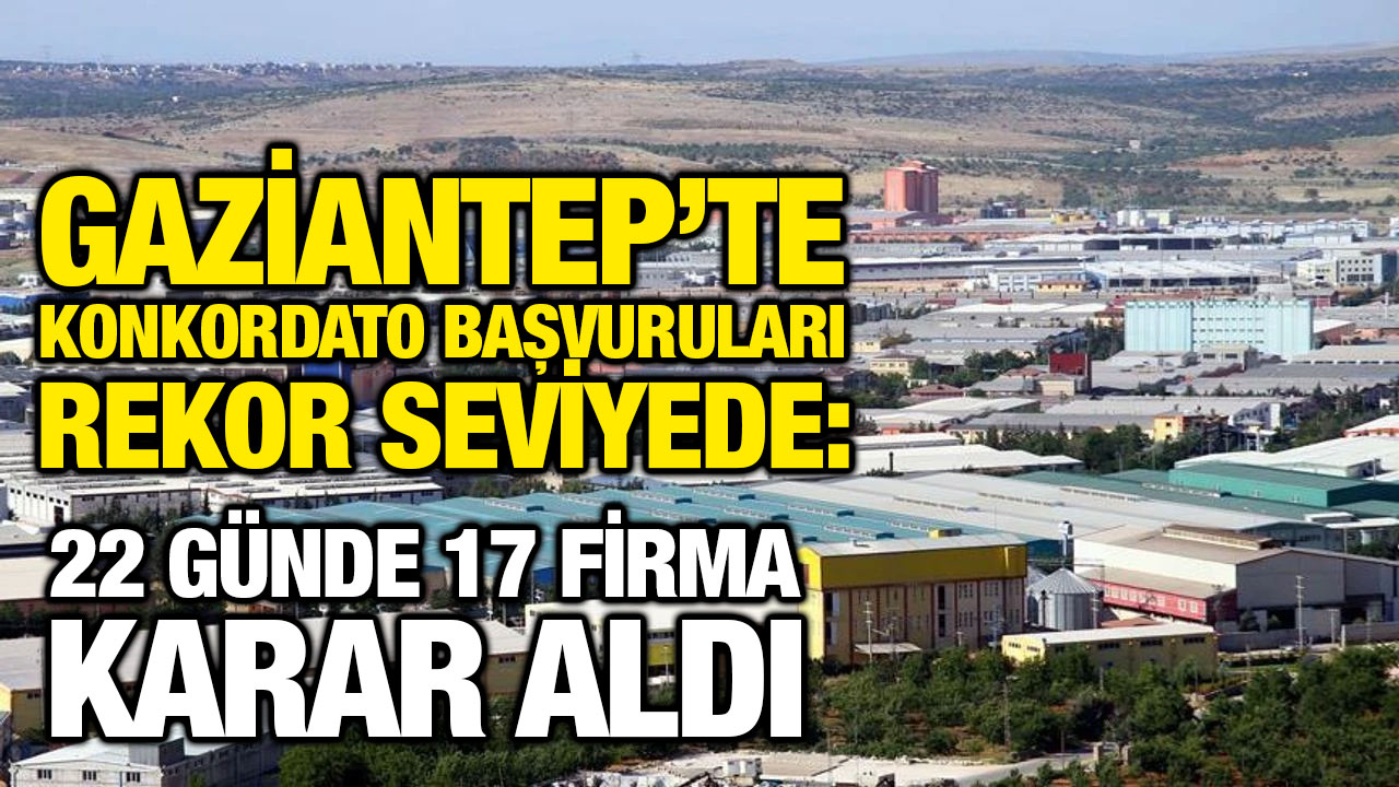 Gaziantep’te Konkordato Başvuruları Rekor Seviyede: 22 Günde 17 Firma Karar Aldı