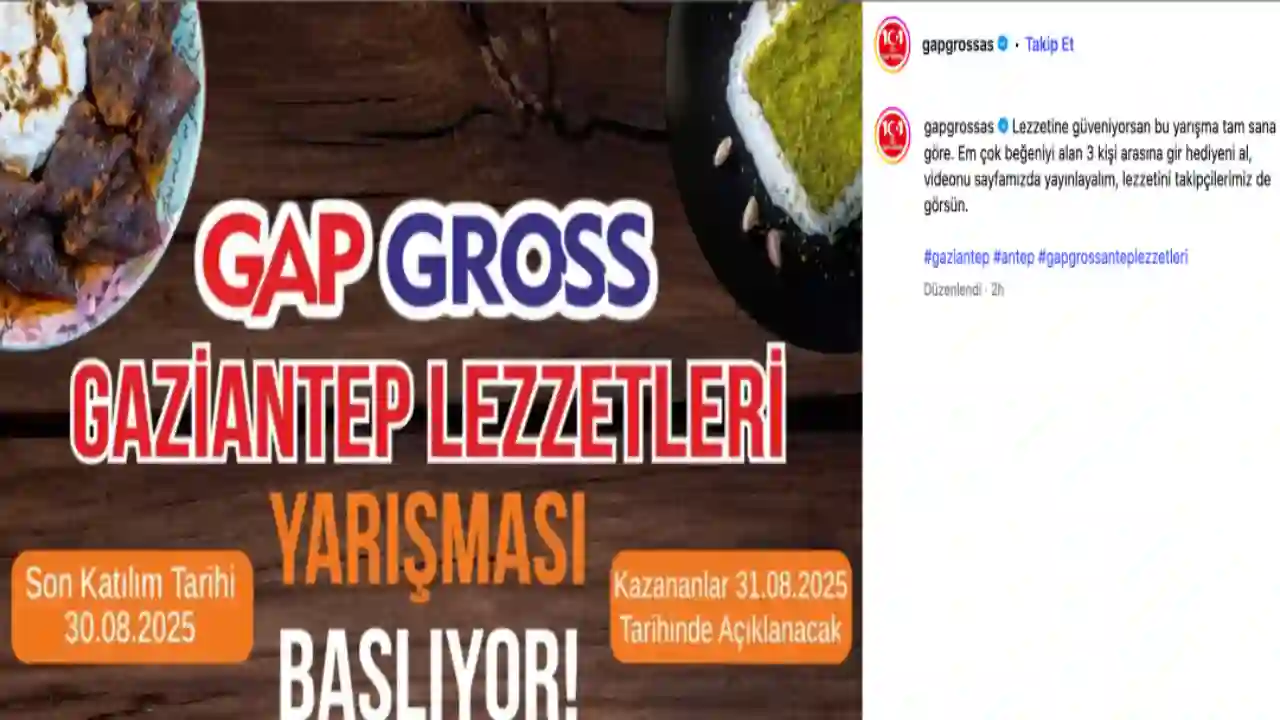 GAP Gross'tan Ahlaksızca Paylaşım! 'Em çok beğeniyi alan 3 kişi arasına gir hediyeni al'
