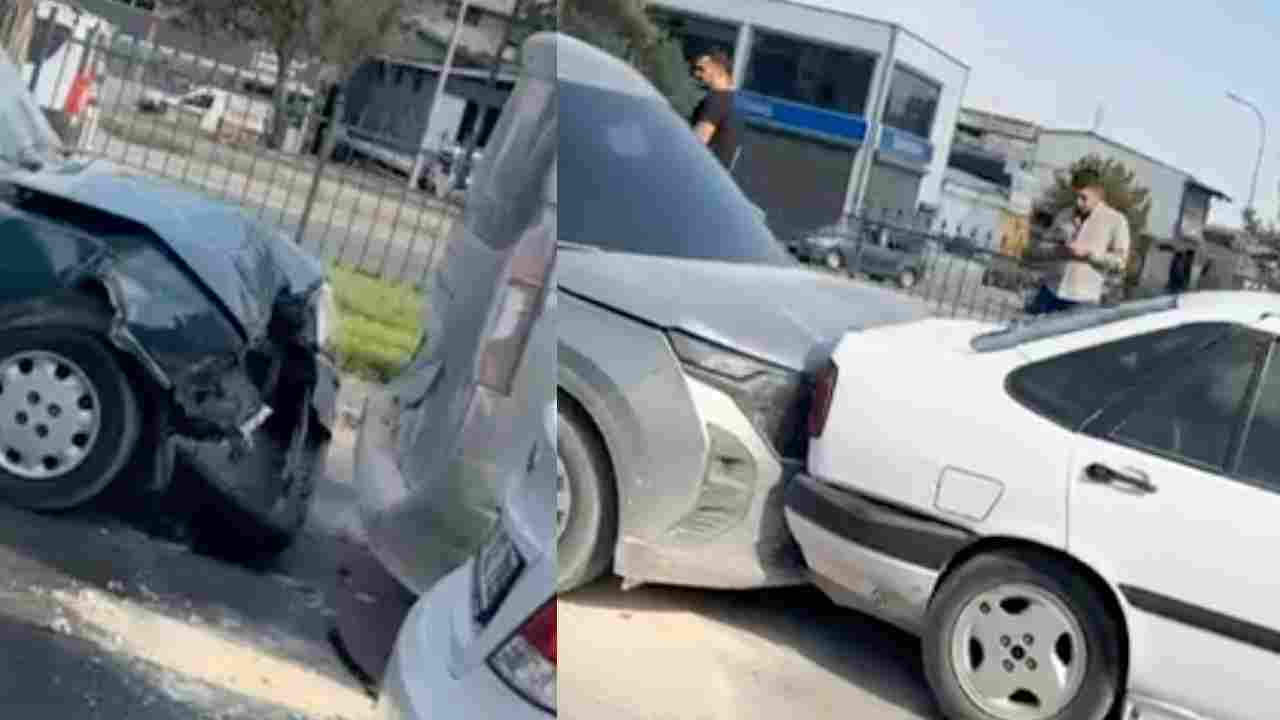 Gaziantep’te Zincirleme Kaza! 3 Araç Hurdaya Döndü, 2 Yaralı