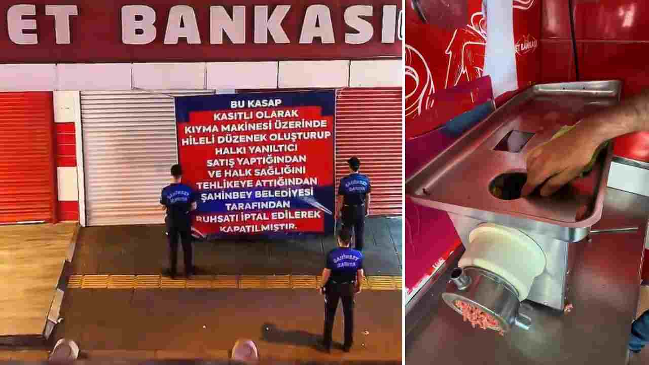 Gaziantep’te bozulmuş etleri kıyma yapan kasap kapatıldı