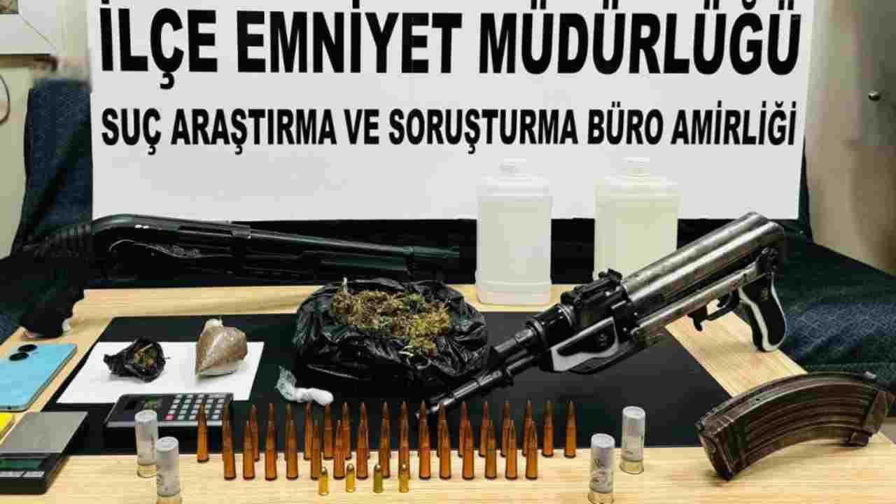 Gaziantep’te silah ve uyuşturucu operasyonu: 1 gözaltı