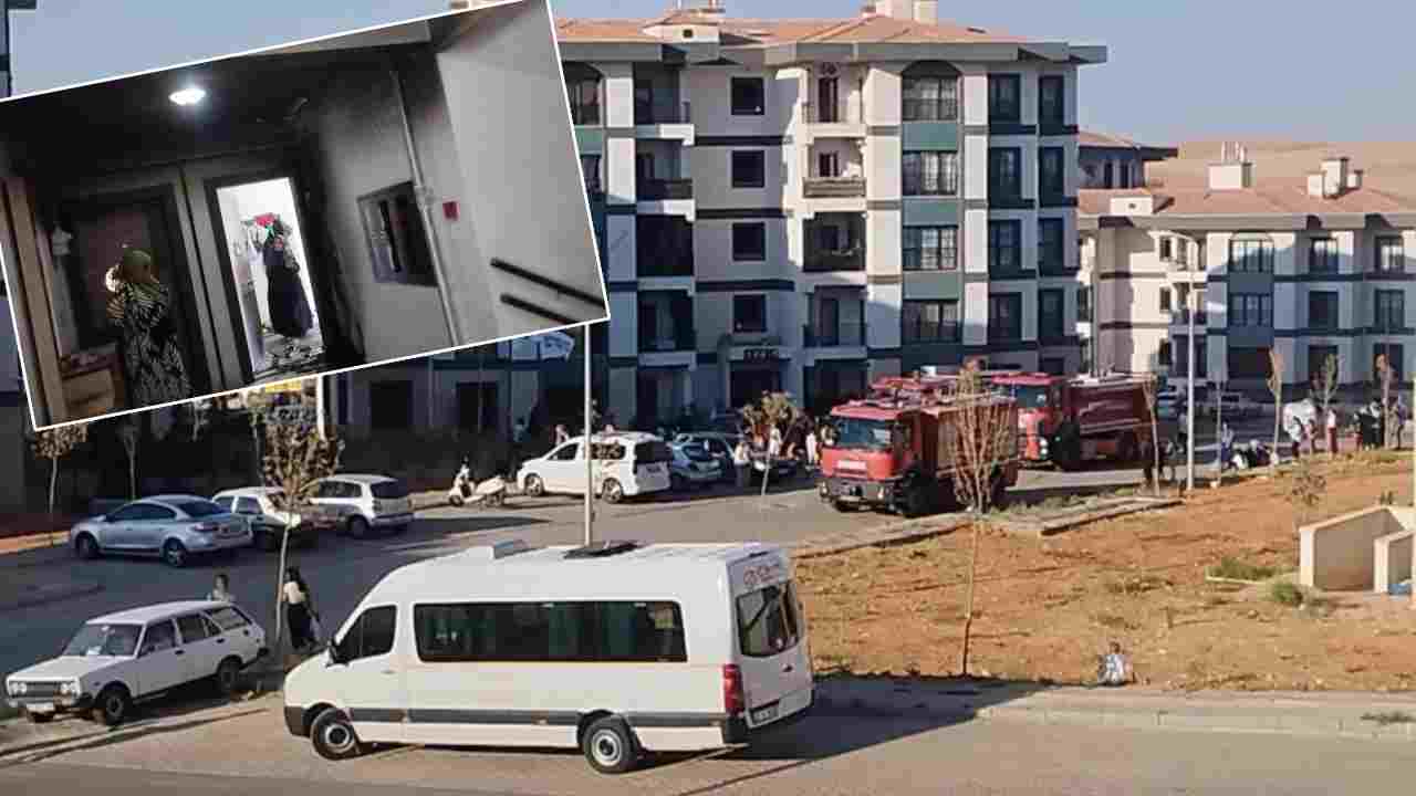 Gaziantep’te 5 katlı binada çıkan yangın korkuttu