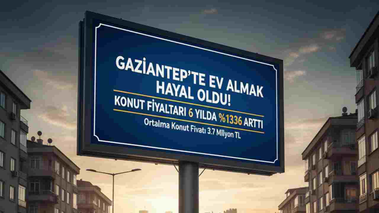 Gaziantep'te Konut Fiyatları Rekor Kırıyor! Yüzde 1336 Arttı, Ev Sahibi Olmak Hayal Oldu!