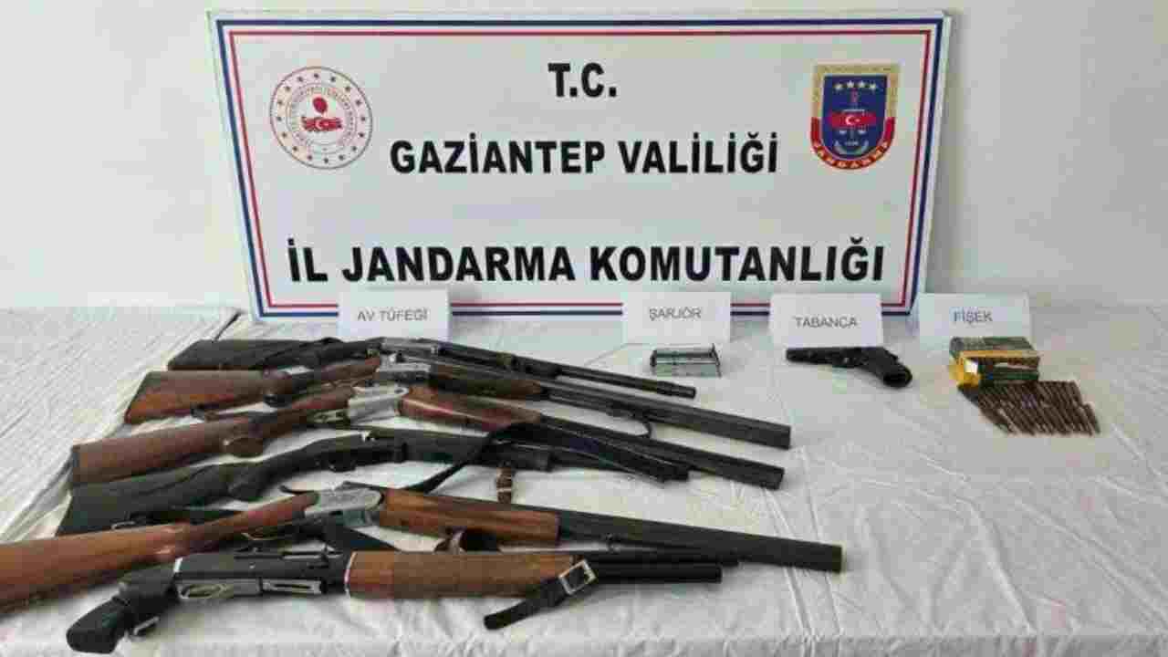 Gaziantep’te 20 adet kaçak silah ele geçirildi