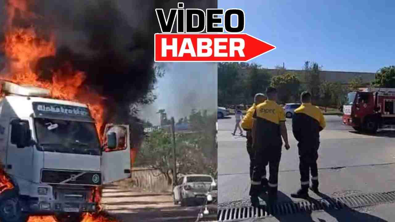 Gaziantep’te Seyir Halindeki Tır Alev Aldı! İşte O Anlar
