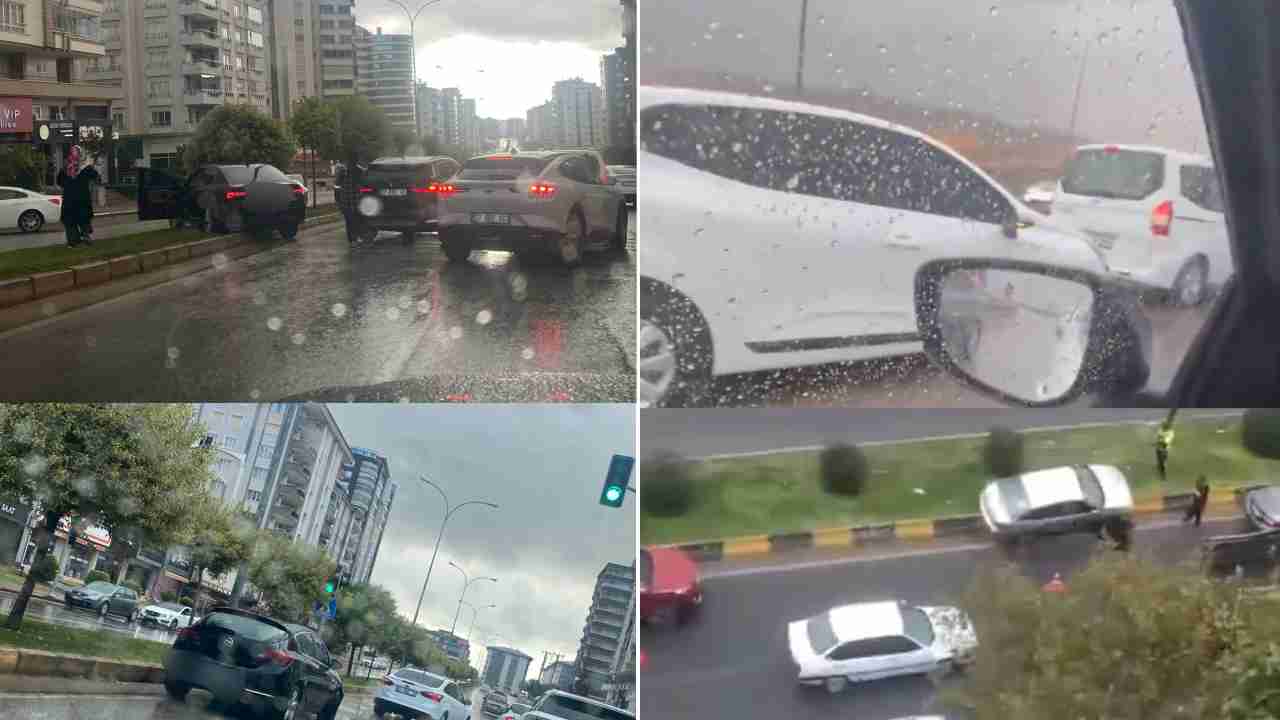 Gaziantep'te Yağmur Yağdı, Kaza Haberleri Peş Peşe Geldi!