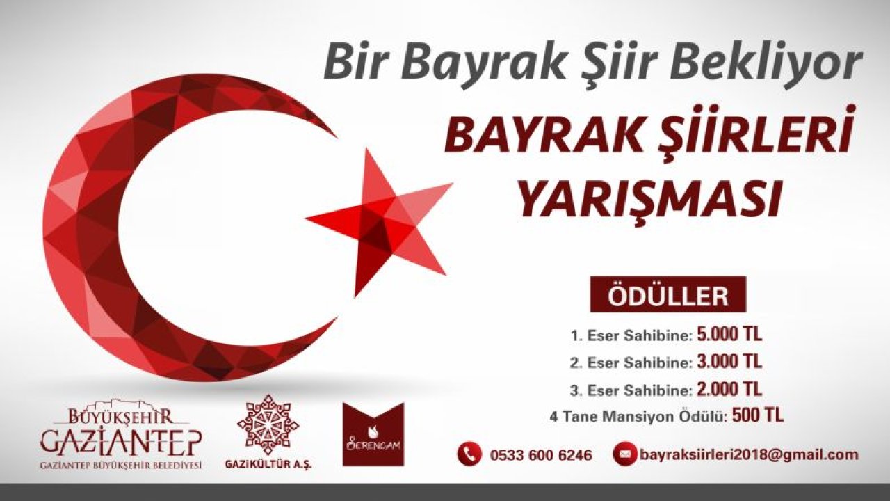 'BİR BAYRAK ŞİİR BEKLİYOR' ADLI ŞİİR YARIŞMASI SONUÇLANDI
