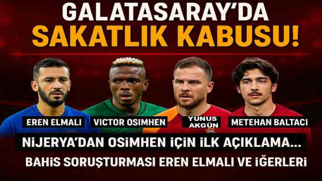 Galatasaray  Şokta: Osimhen Yok, İlkay Yok
