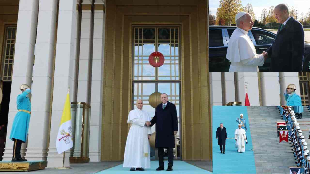 Cumhurbaşkanı Erdoğan, Vatikan Devlet Başkanı Papa 14. Leo’yu resmi törenle karşıladı
