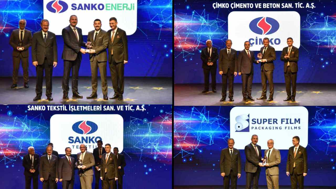 SANKO’nun 4 şirketi ödüllendirildi