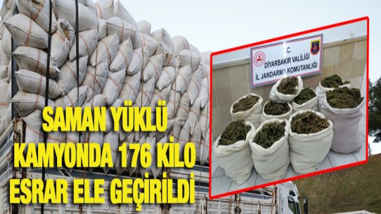 Saman yüklü kamyonda 176 kilo esrar ele geçirildi