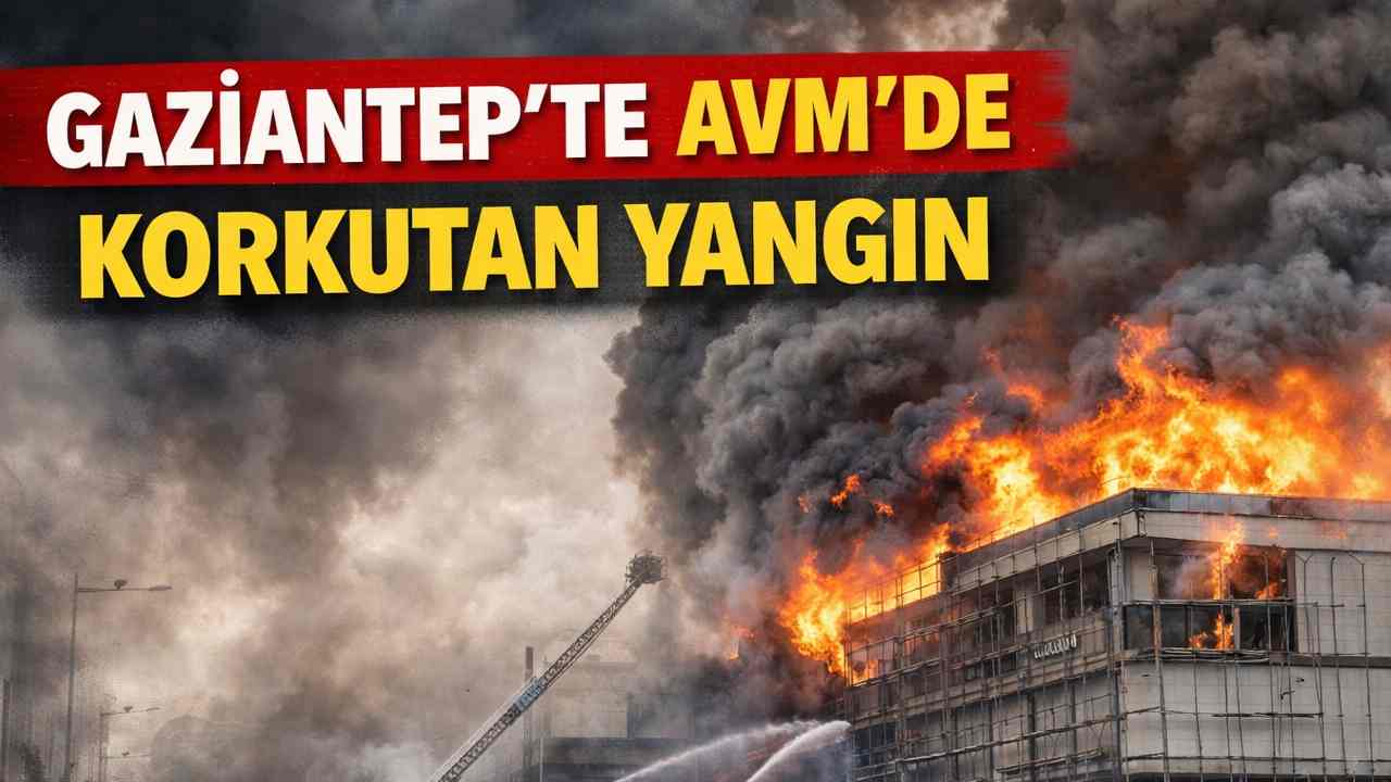 Gaziantep’te AVM’de Korkutan Yangın
