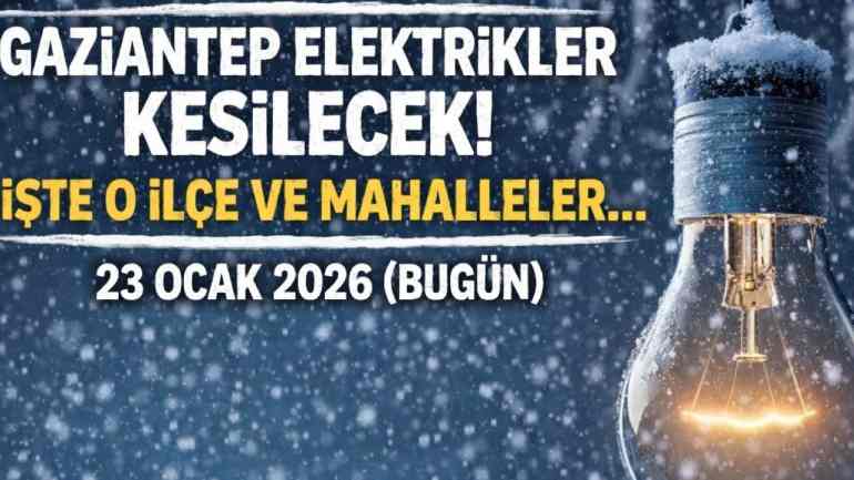 Gaziantep'te Elektrikler Kesilecek!
