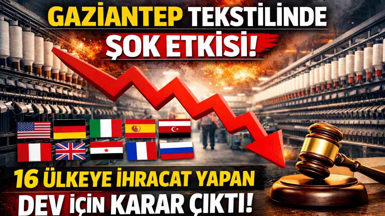 Gaziantep Tekstilinde Şok Etkisi: 16 Ülkeye İhracat Yapan Dev İçin Karar Çıktı!