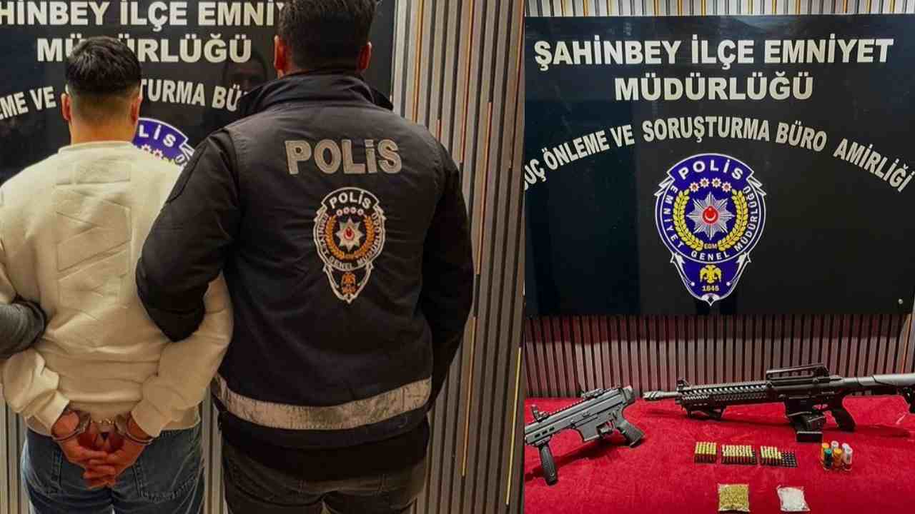 Gaziantep'te Firari Suçlunun 17 Yıl Cezası Vardı, Cephanelikle Yakalandı!