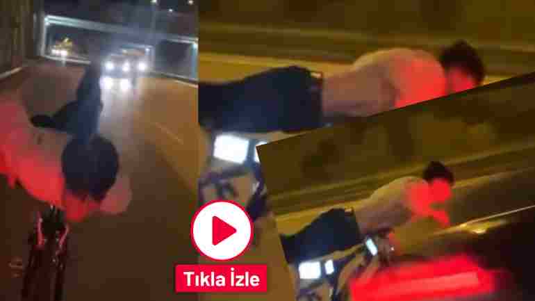 Gaziantep’te İpekyolu’nda Bisikletin Üzerine Yattı Sonu Oldu! İZLEYİNNN!