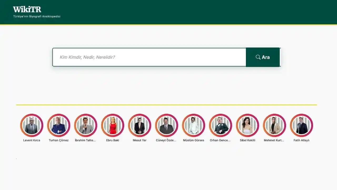 WikiTR: Türkiye'nin Güvenilir Biyografi Sitesi