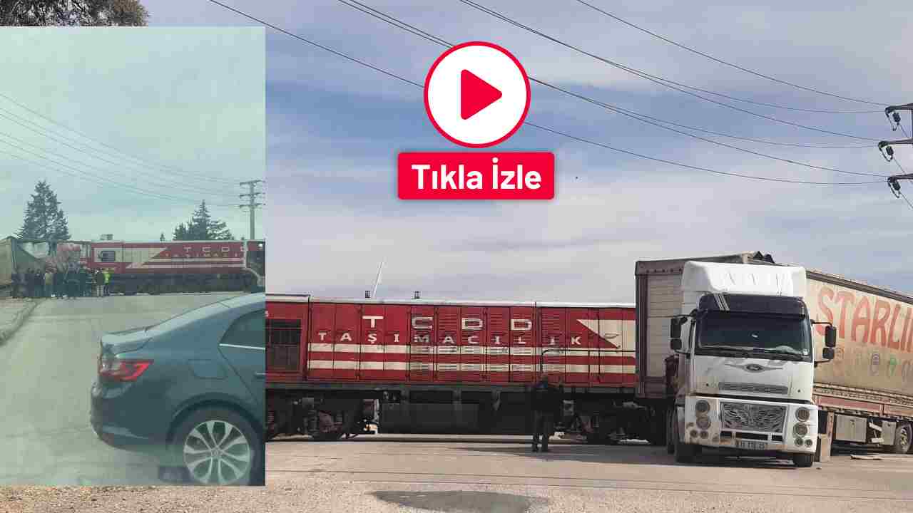 Gaziantep'te Tren Tıra Çarptı! İşte O Anlar