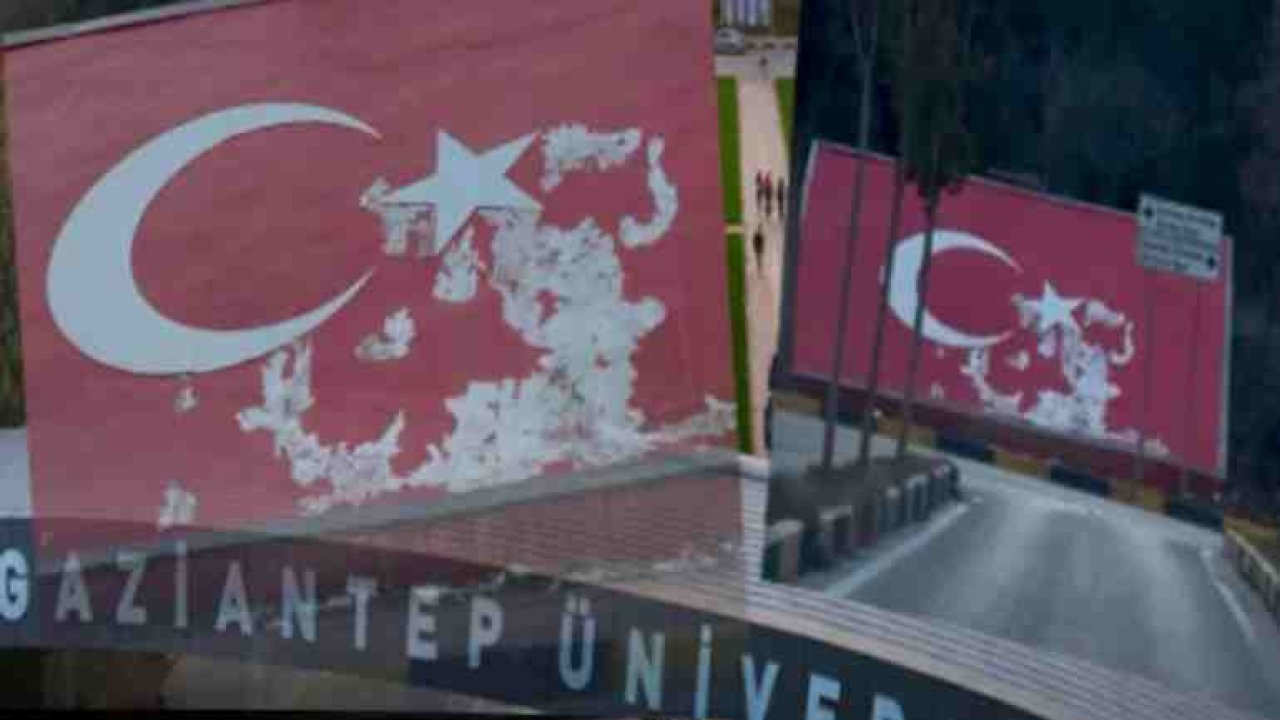 Gaziantep Üniversitesi'nde Türk Bayrağına Hakaret! Rektör Hergün Önünden Geçiyor...