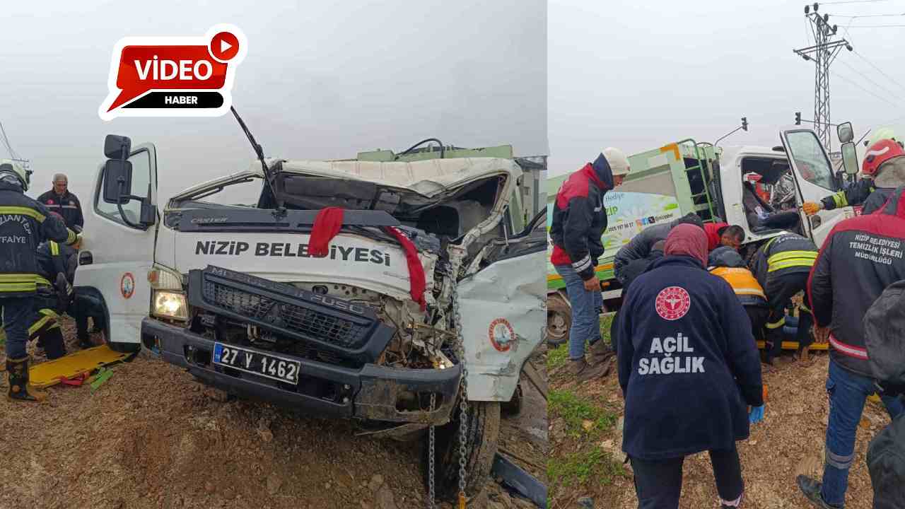 Gaziantep E-90 Karayolunda Kaza: Sürücü Araçta Sıkıştı