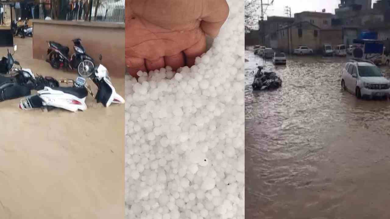 Gaziantep’te dolu ve sağanak etkili oldu
