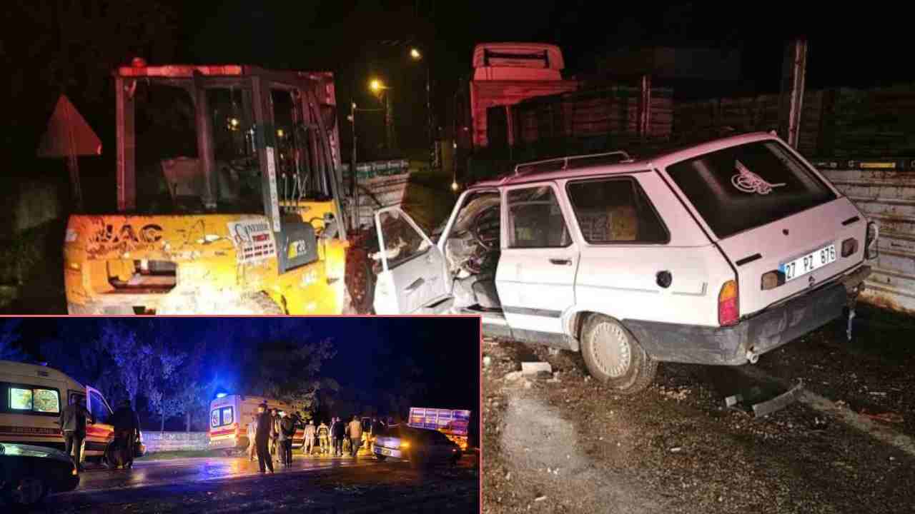Gaziantep'te  Otomomobil ve Forklift Faciası!