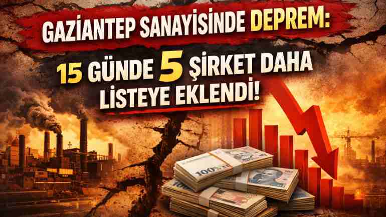Gaziantep Sanayisinde Deprem: 15 Günde 5 Şirket Daha Listeye Eklendi!