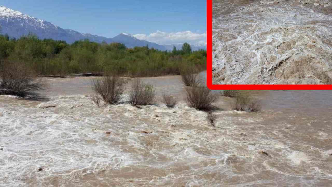 Gaziantep'te kar suları nehirleri coşturdu, barajlar doldu