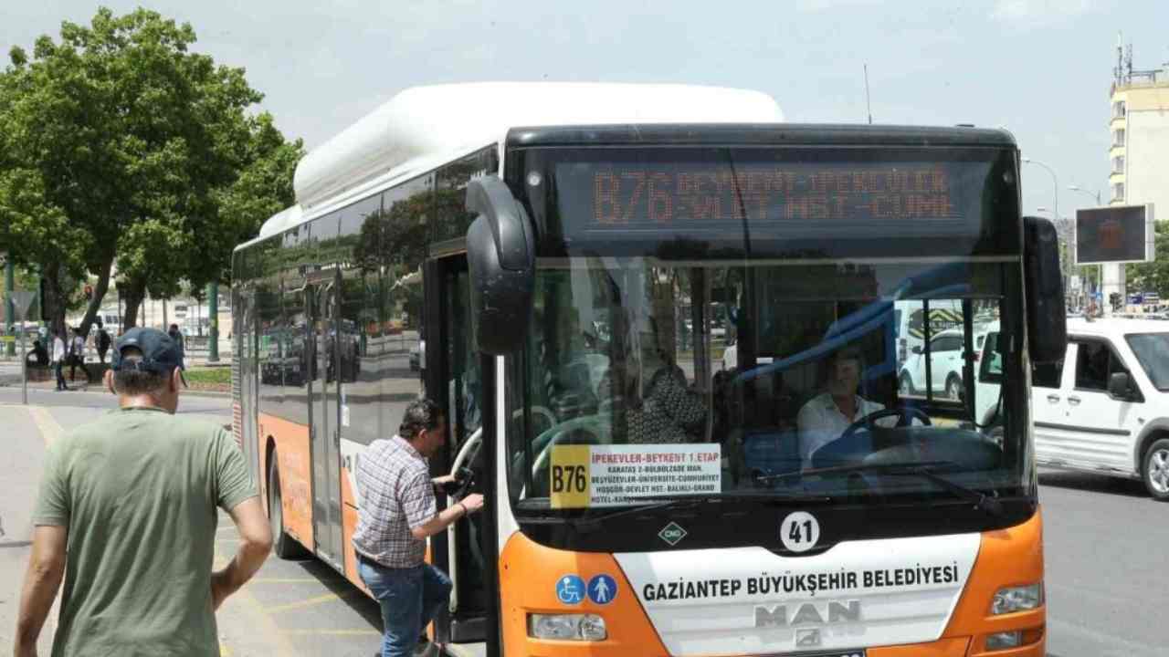 Gaziantep’te toplu taşıma ücretsiz olacak