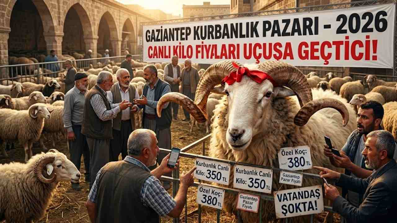 Gaziantep’te Kurbanlık Alacaklar Şokta: Canlı Kilo Fiyatları Uçuşa Geçti!