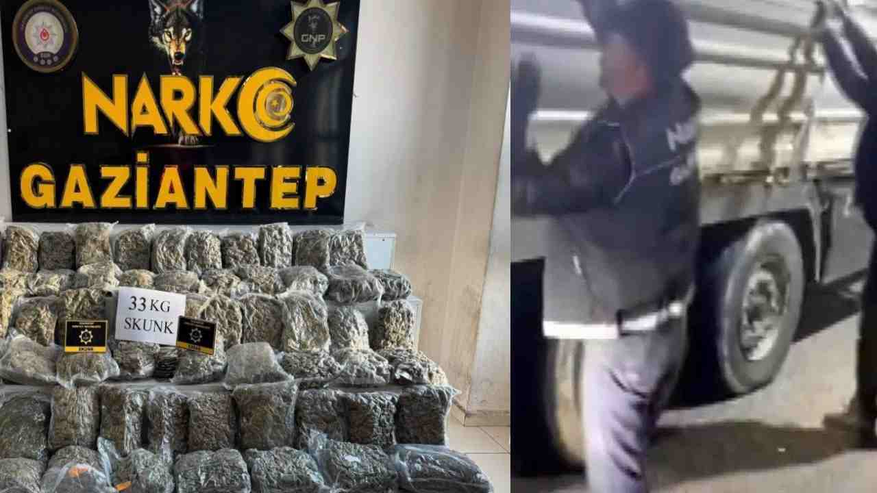 Gaziantep’te Dev Uyuşturucu Operasyonu!  34 Kilo