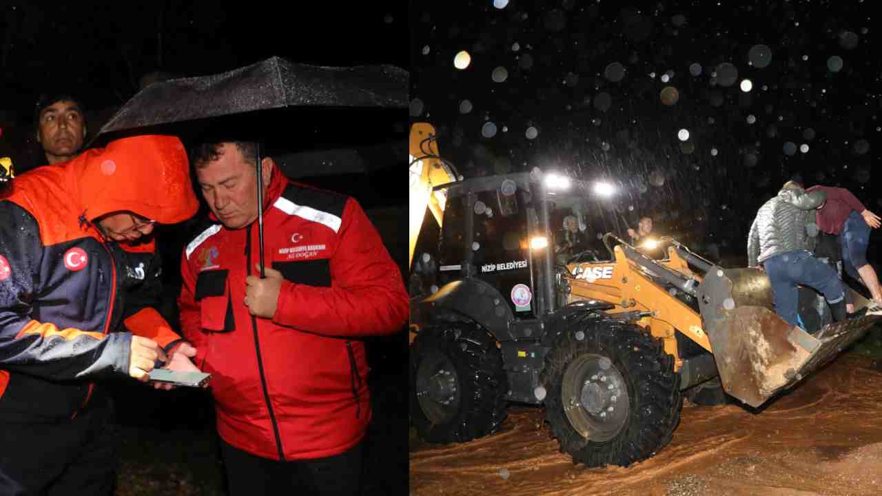 Gaziantep Nizip’te Sel Alarmı: Mahsur Kalan 5 Kişi Son Anda Kurtarıldı