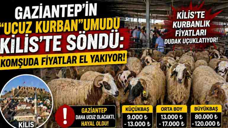 Gaziantep’in "Ucuz Kurban" Umudu Kilis’te Söndü: Komşuda Fiyatlar El Yakıyor!