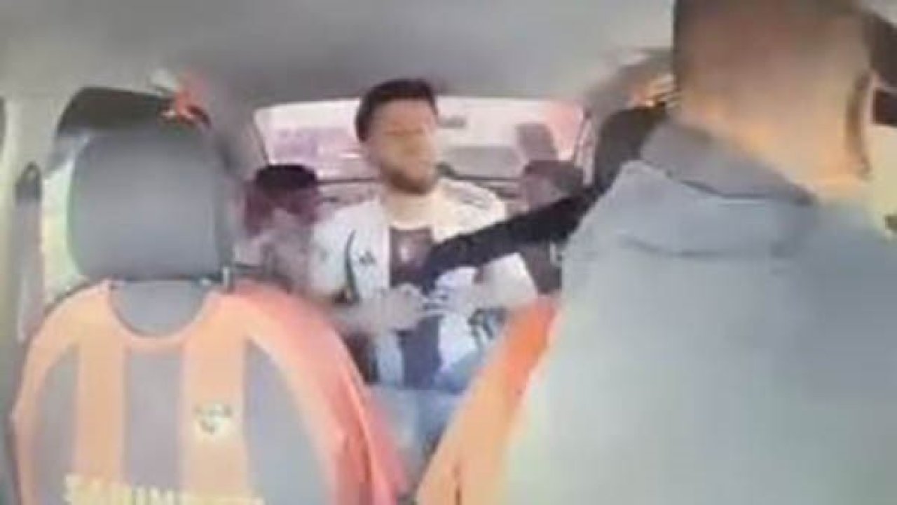 Gaziantep'te rehin alınan taksicinin cesur müdahalesi kamerada