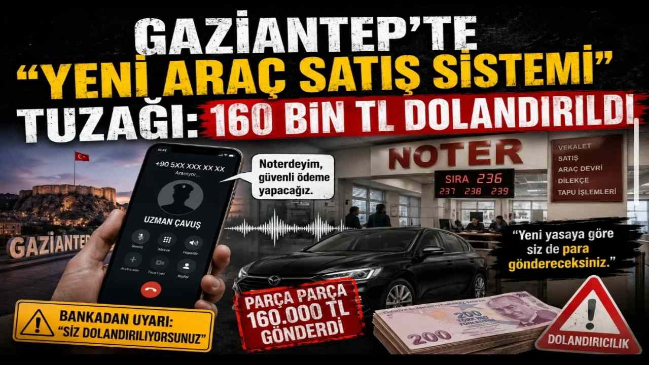 Gaziantep’te araç almak isterken hayatının şokunu yaşadı