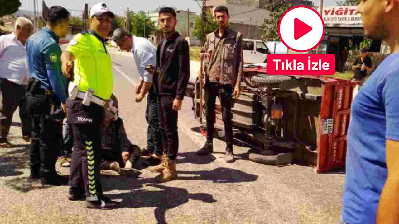 Gaziantep'te kamyonet ile çarpışan motosikletin sürücüsü yaralandı