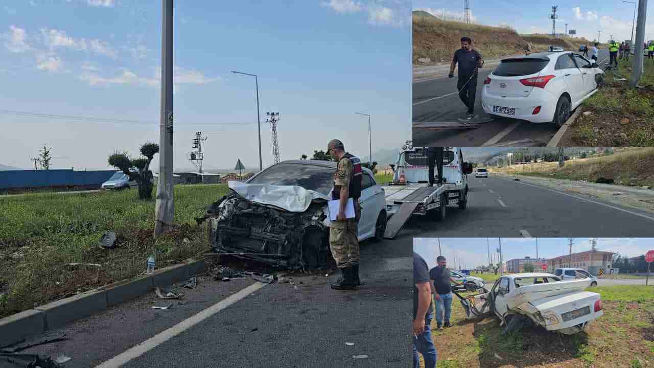 Gaziantep’te 2 otomobil kavşakta çarpıştı: 1 yaralı