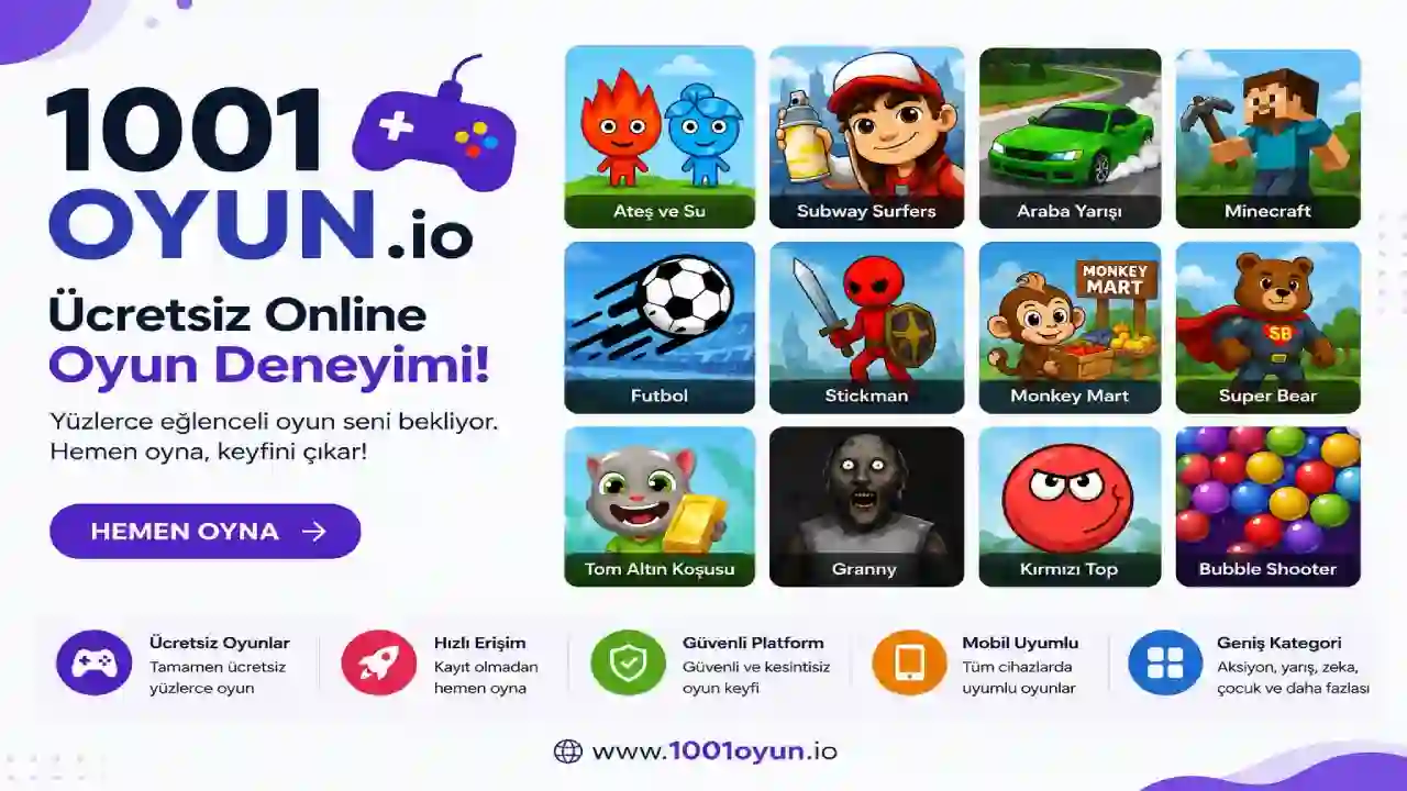 1001Oyun.io: Ücretsiz Online Oyun Dünyasının Yeni Adresi