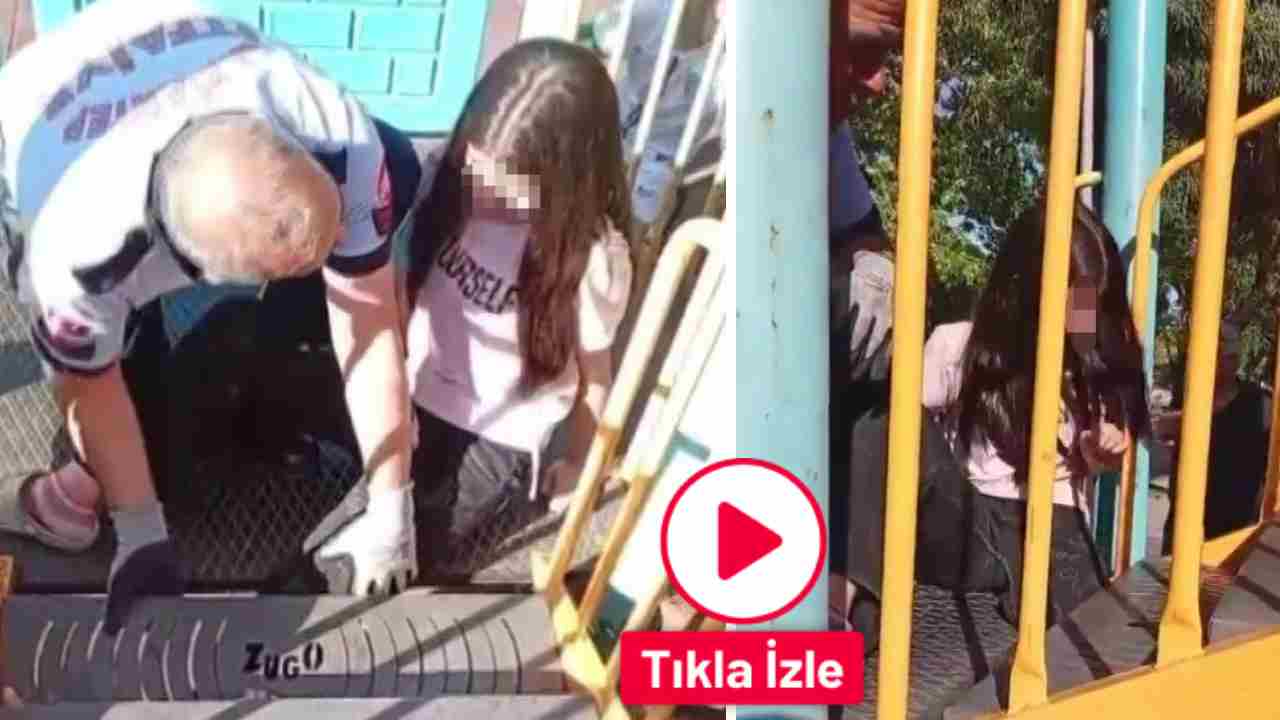 Gaziantep'te ayağı parktaki oyun grubuna sıkışan çocuğu itfaiye kurtardı