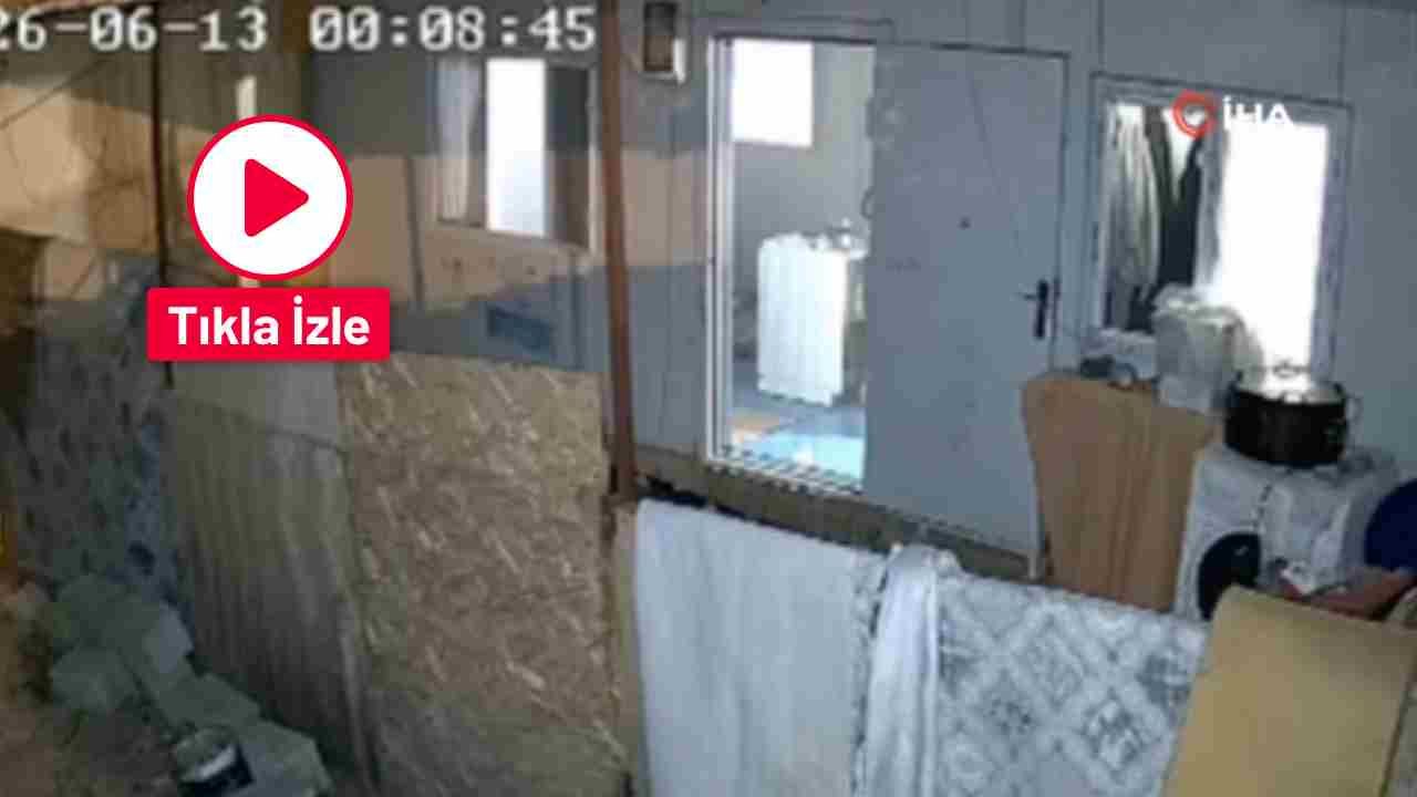 Gaziantep’teki 4.6’lık deprem anı güvenlik kameralarında
