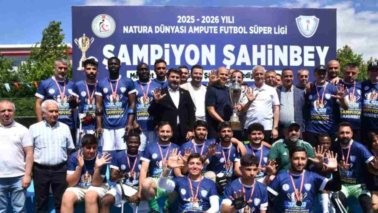 Gaziantep'te Tarihi Gurur! Şahinbey Ampute Futbol Takımı 5. Kez Türkiye Şampiyonu Oldu