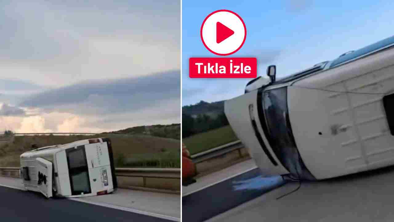 Gaziantep Otoyolunda Feci Kaza: İki Minibüs Birden Devrildi!