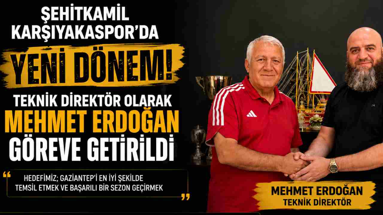 Şehitkamil Karşıyakaspor'un Yeni Teknik Direktörü Mehmet Erdoğan Oldu